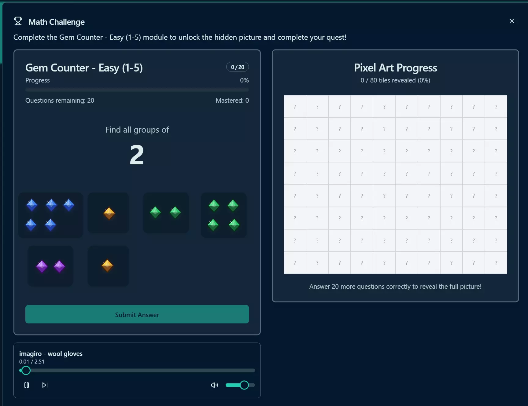 Gem Math gameplay